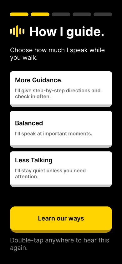 Talking model selection with three verbosity options